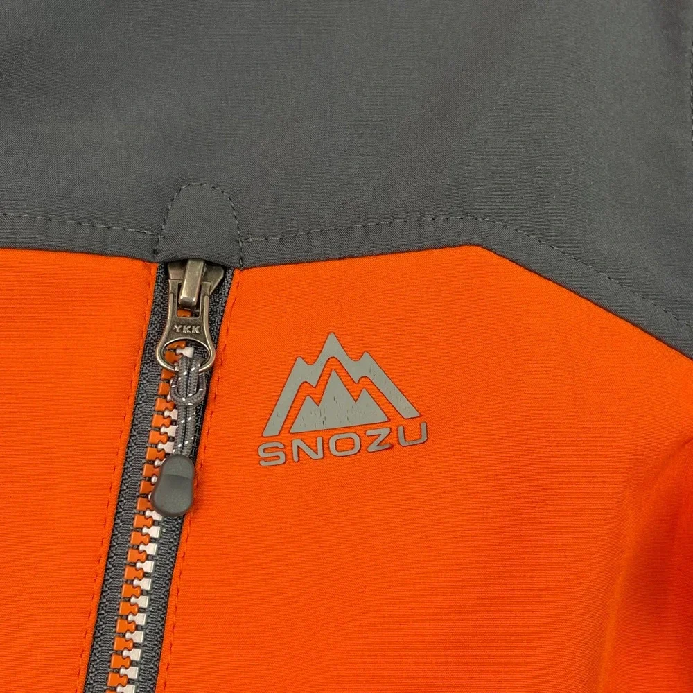 Snozu Softshell Jacket Youth L 14/16 Grey Orange Extreme Gear Full Fleece Lined